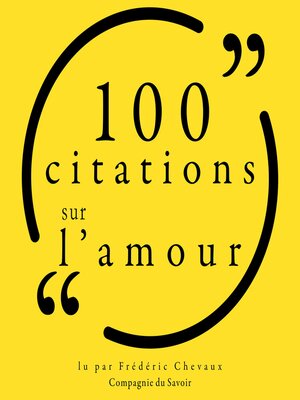 cover image of 100 citations sur l'amour